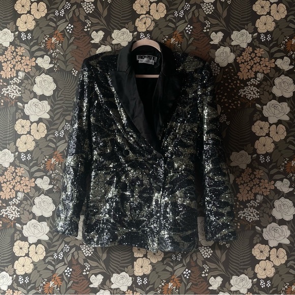 ROTATE Birger Christensen Augustina Sequin Blazer size 2 - Picture 7 of 13